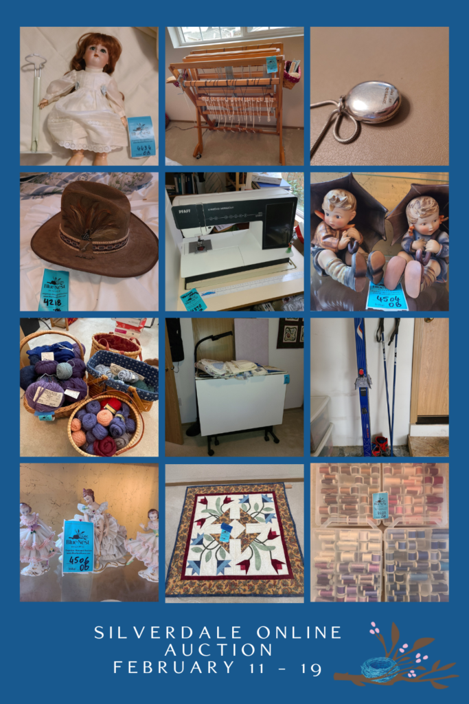 This auction includes Pfaff sewing machines, hand-weaving loom, vintage and antique dolls, Stetson hat, Tiffany and Co. locket, Hummel figurines, Dresdner Art statues, sewing tables, handmade dolls, hand made quilts, abundance of threads, yarn and sewing supplies.