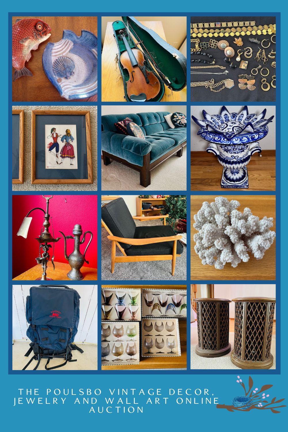 The Poulsbo Vintage Decor, Jewelry and Wall Art Online Auction