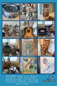 Bremerton U.S. Navy Clock, Mid-Century, Pendleton & Vintage Collectibles Online Auction